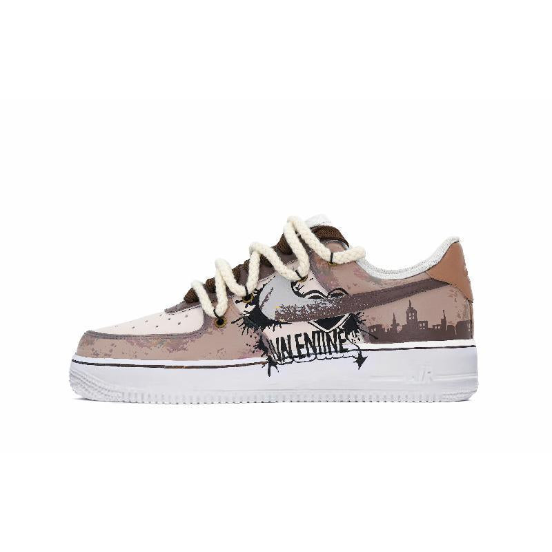 Custom Urban camouflage for and in brown Air Force 1 Brown/Beige – hand-painted custom sneakers | DiySneakers