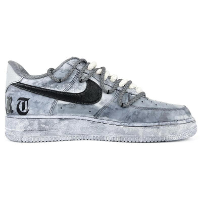Custom Gothic aged grey Air Force 1 – custom sneakers view 2 | DiySneakers