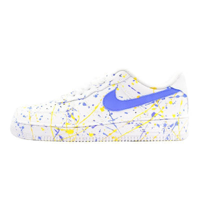 Custom The colors are jumping, blue and yellow Air Force 1 White/Blue/Yellow – custom sneakers view 2 | DiySneakers