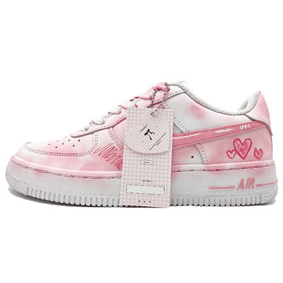 Custom Blue and Pink Mandarin Ducks Air Force 1 Blue Pink – custom sneakers view 2 | DiySneakers