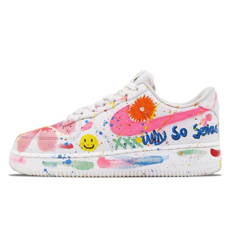 Custom Color Graffiti Air Force 1 Red – hand-painted custom sneakers | DiySneakers