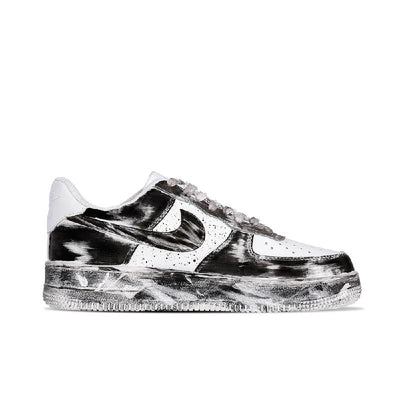Custom Ink application Air Force 1 Black/White – custom sneakers view 2 | DiySneakers