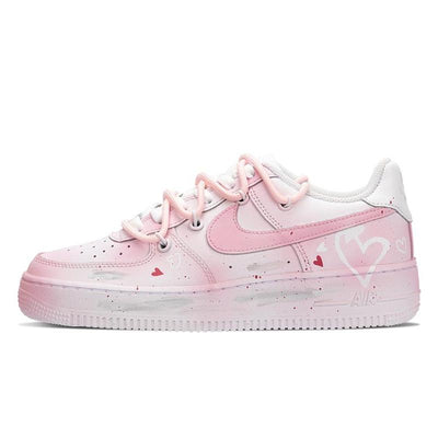Custom Pink Lover Air Force 1 White/Pink – custom sneakers view 2 | DiySneakers