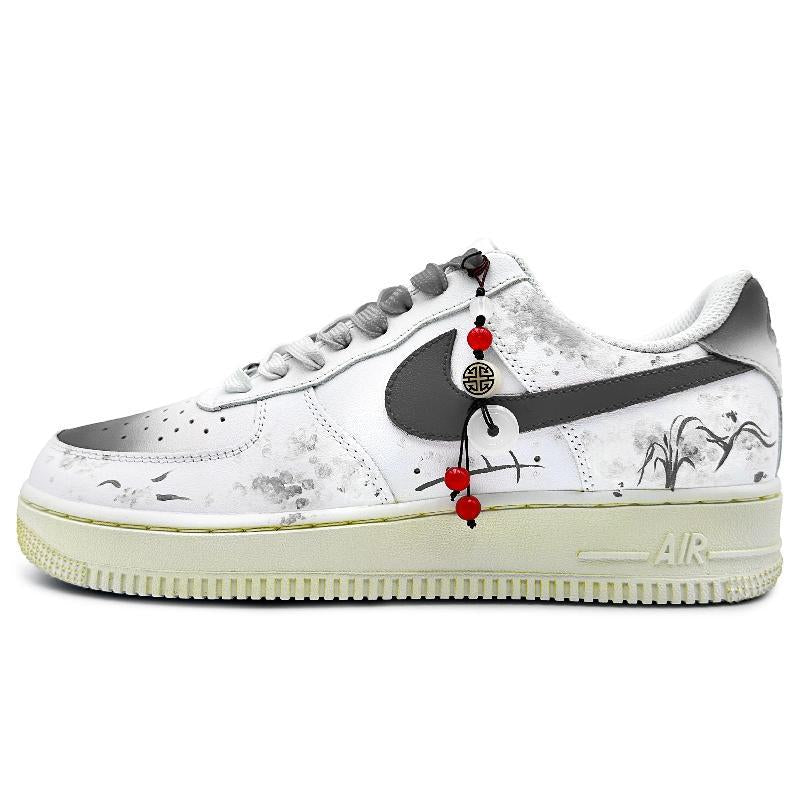 Gray and white Zhaozhao Wish custom sneakers