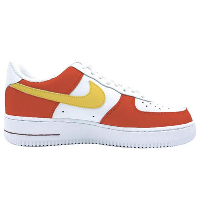 Custom Naruto, male Air Force 1 White/yellow/orange – custom sneakers view 2 | DiySneakers