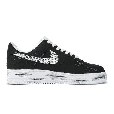 Custom urban trajectories for both and Air Force 1 White – custom sneakers view 2 | DiySneakers
