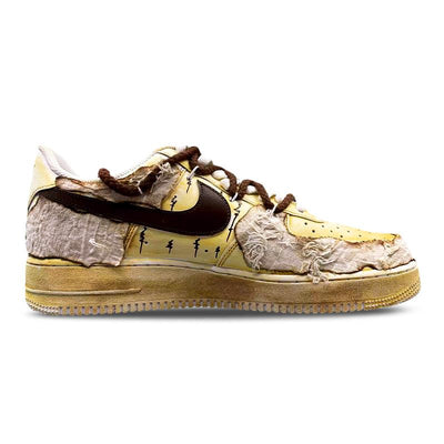Custom The classic is yellow and brown Air Force 1 Brown – custom sneakers view 2 | DiySneakers
