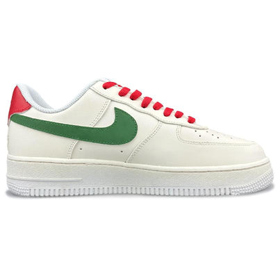 Custom Christmas greetings Air Force 1 Red/green/beige – custom sneakers view 2 | DiySneakers