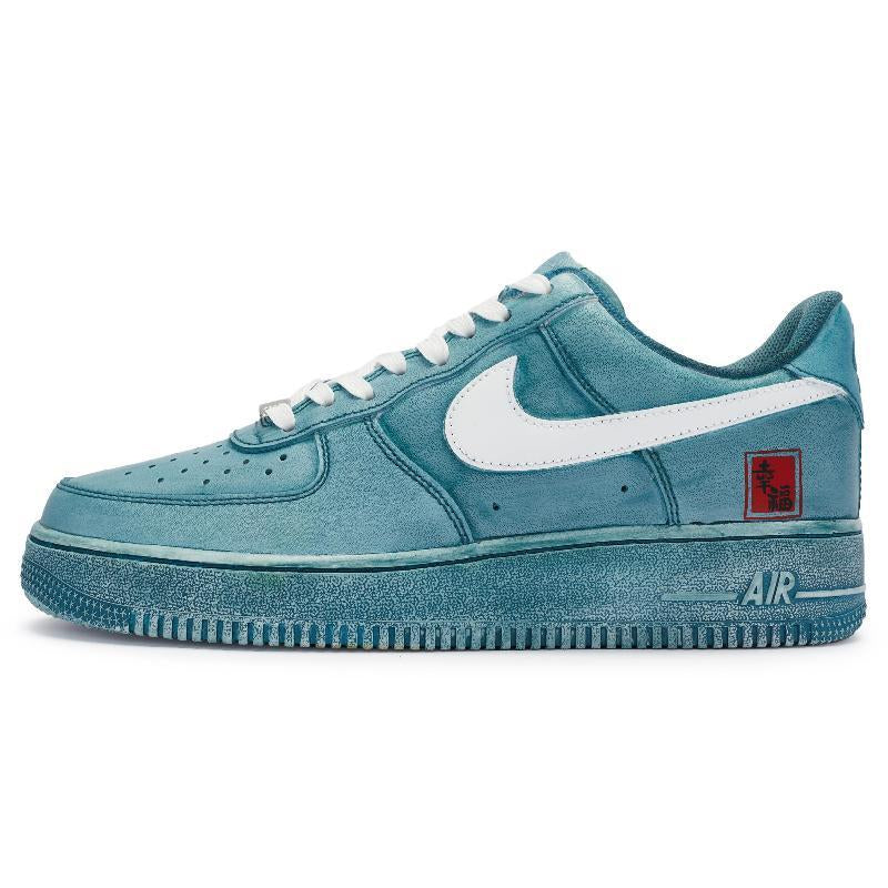 Celadon blue well-wishes custom sneakers for men