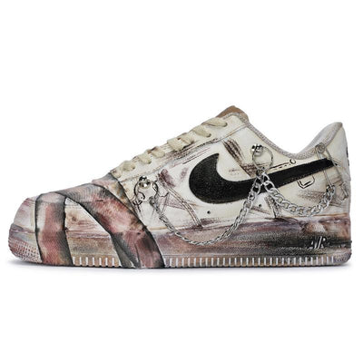 Custom Male battle damage medical officer Air Force 1 Powder – custom sneakers view 2 | DiySneakers