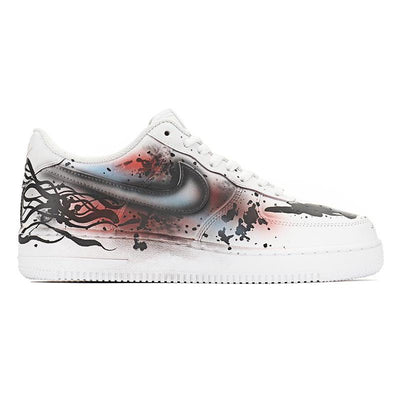 Custom AF1 Venom is black, white and red Air Force 1 – custom sneakers view 2 | DiySneakers