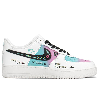 Custom AF Cyber marshmallow Air Force 1 – custom sneakers view 2 | DiySneakers