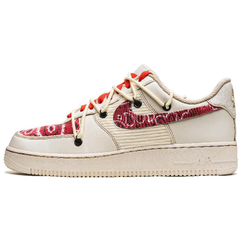 Custom Cinnabar is hot. Air Force 1 Beige/Red – hand-painted custom sneakers | DiySneakers