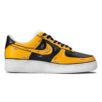 Custom Wudang 2D black and Yellow Air Force 1 Black/Yellow – custom sneakers view 2 | DiySneakers