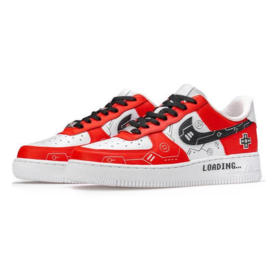 Custom A hit male red video game that returns to the stage Air Force 1 – hand-painted custom sneakers | DiySneakers