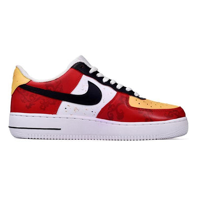 Custom Happy New Year! White, black and red Air Force 1 – custom sneakers view 2 | DiySneakers