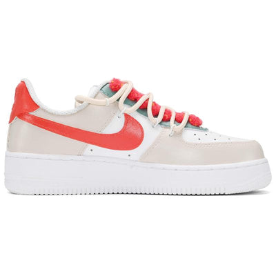 Custom Christmas greetings for both and Air Force 1 Red White – custom sneakers view 2 | DiySneakers