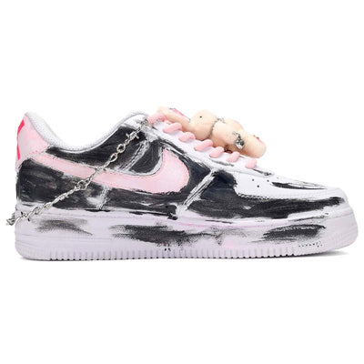Custom Bad rabbits for and Air Force 1 Black/White Red – custom sneakers view 2 | DiySneakers