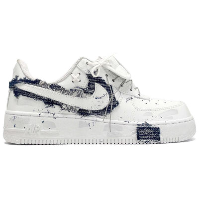 Custom Eternal roses for both and Air Force 1 Wear-resistant And Lightweight Black White Gray – custom sneakers view 2 | D…