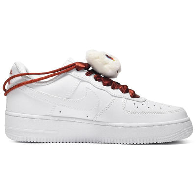 Custom Chinese-style fringed lion dance in red and white Air Force 1 Red And White – custom sneakers view 2 | DiySneakers