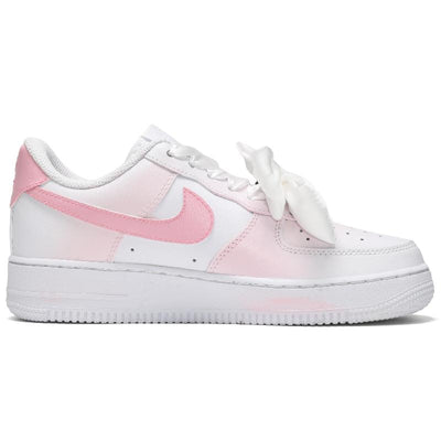 Custom cream frosting pink and white Air Force 1 Chalk White – hand-painted custom sneakers | DiySneakers