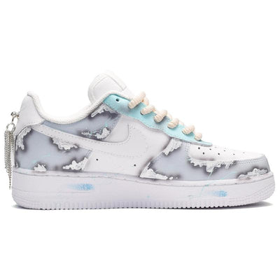Custom Pirate Legend black, White and grey Air Force 1 – hand-painted custom sneakers | DiySneakers