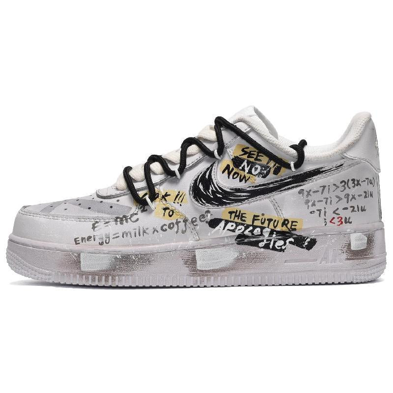 Custom The love formula is black and gray Air Force 1 Dark Gray – hand-painted custom sneakers | DiySneakers