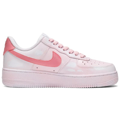 Custom pink roses Air Force 1 Pink And Blue – hand-painted custom sneakers | DiySneakers