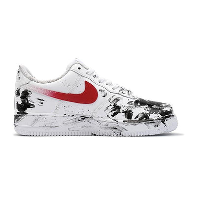 Custom Black Venom L Black Red 3B24 Air Force 1 Black/Varsity Red/White/Metallic Silver – custom sneakers view 2 | DiySnea…