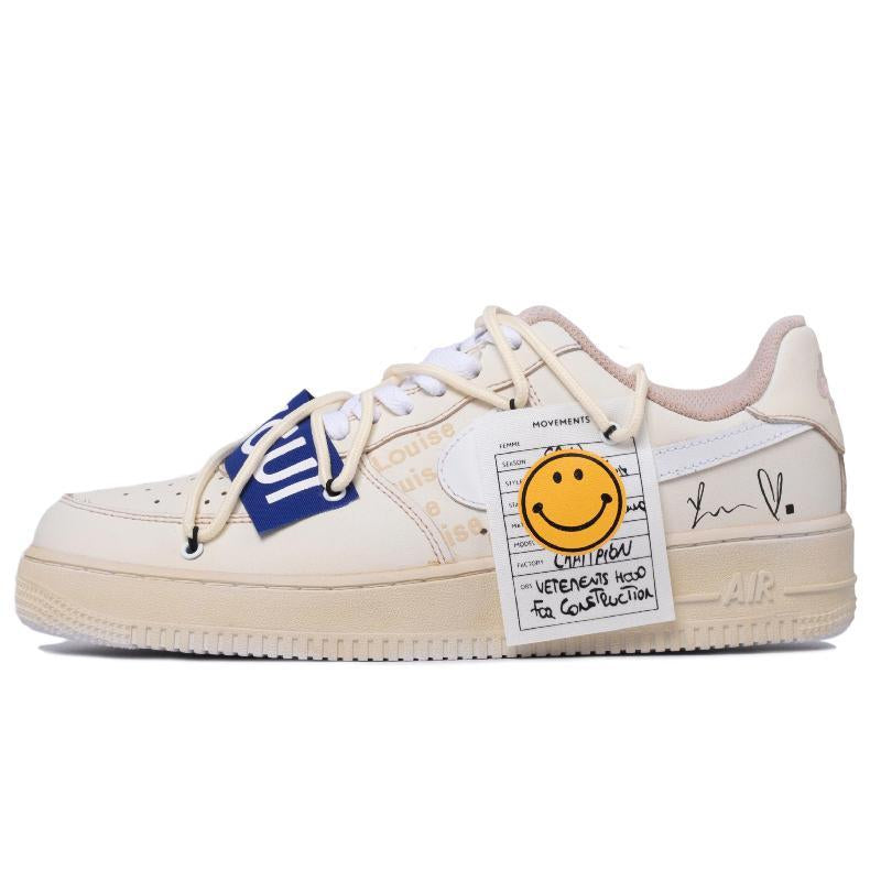 Lychee-white neutral custom sneakers for men