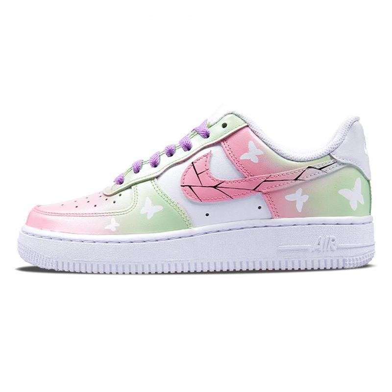 Multicolor butterfly-ninja anime-inspired custom sneakers for men