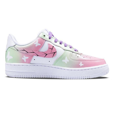 Custom The male version of Demon Slayer: Butterfly Ninja Air Force 1 Low – hand-painted custom sneakers | DiySneakers