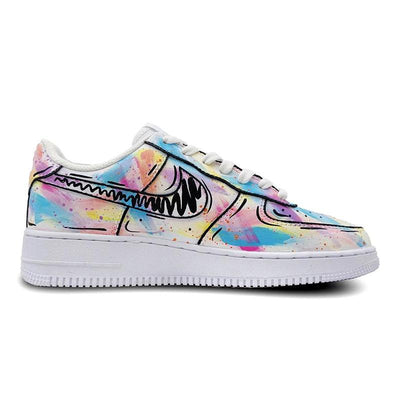 Custom and 2D candy-colored graffiti Air Force 1 – hand-painted custom sneakers | DiySneakers