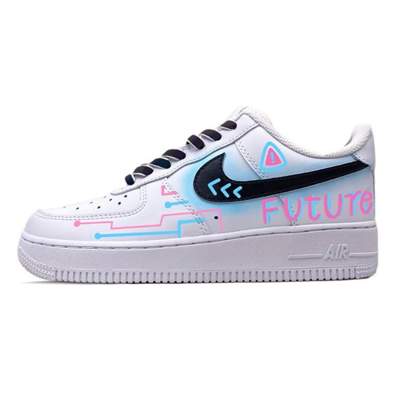 Cyber Future graphic custom sneakers for men