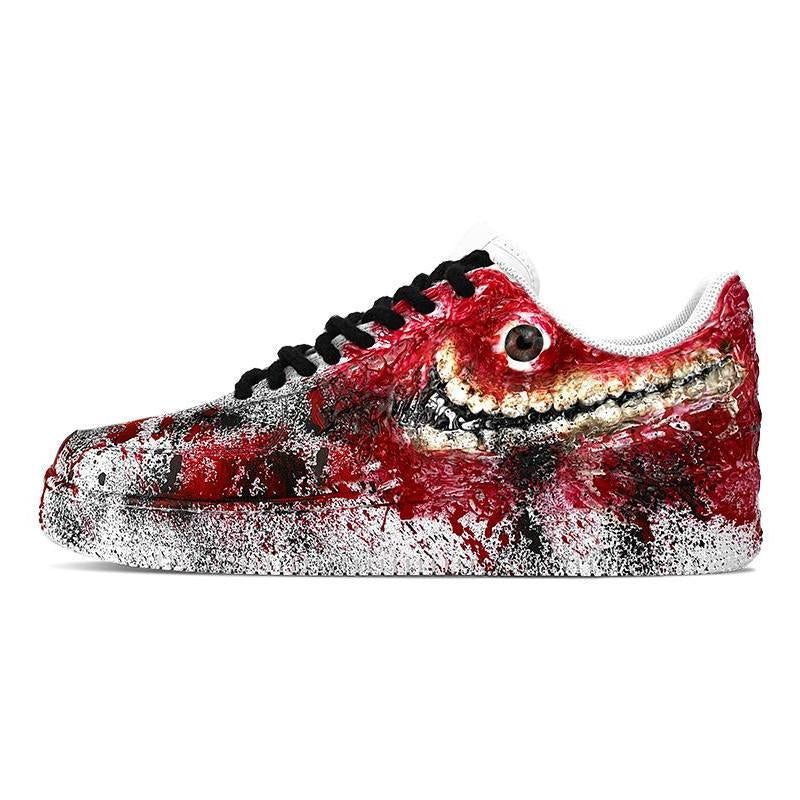 Custom ET alien Cthulhu Male Air Force 1 Low Skate shoes – hand-painted custom sneakers | DiySneakers