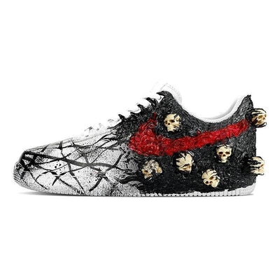 Custom Male Cthulhu Hellmessenger Black and red Air Force 1 – custom sneakers view 2 | DiySneakers