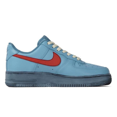 Custom blue Rhapsody sneakers Air Force 1 Blue/Red/Yellow – custom sneakers view 2 | DiySneakers