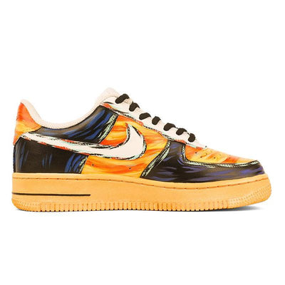 Custom The colored graffiti sneakers are yellow and black Air Force 1 – custom sneakers view 2 | DiySneakers