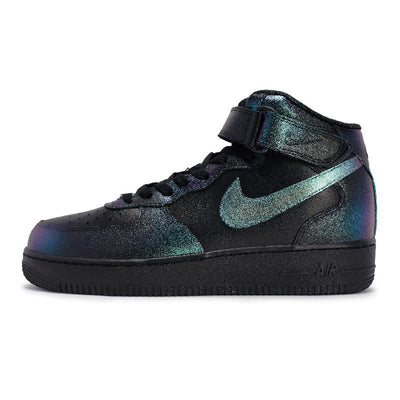 Custom Chameleon blue Green Purple Air Force 1 Black – custom sneakers view 2 | DiySneakers