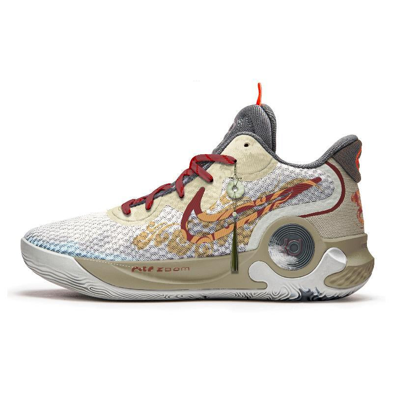 Custom Xiangrui KD Trey 5 Red/Gray – hand-painted custom sneakers | DiySneakers