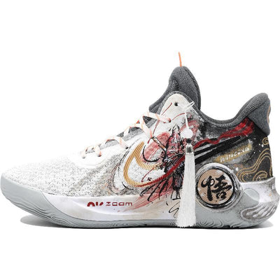 Custom Wukong Drawing KD Trey 5 IX White – custom sneakers view 2 | DiySneakers