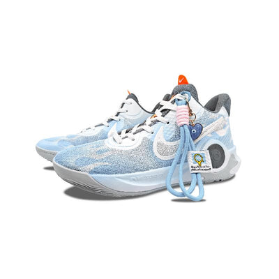 Custom A brilliant heart message for both and KD Trey 5 IX Blue – custom sneakers view 2 | DiySneakers