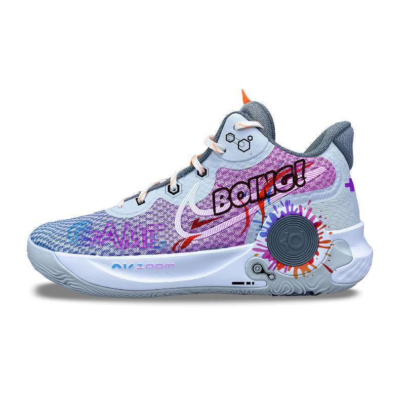 Custom Whimsical imagination KD Trey 5 IX Purple – hand-painted custom sneakers | DiySneakers