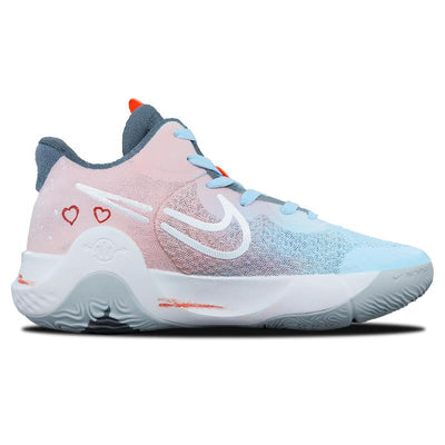 Custom Love at first sight KD Trey 5 IX Pink/Blue – custom sneakers view 2 | DiySneakers