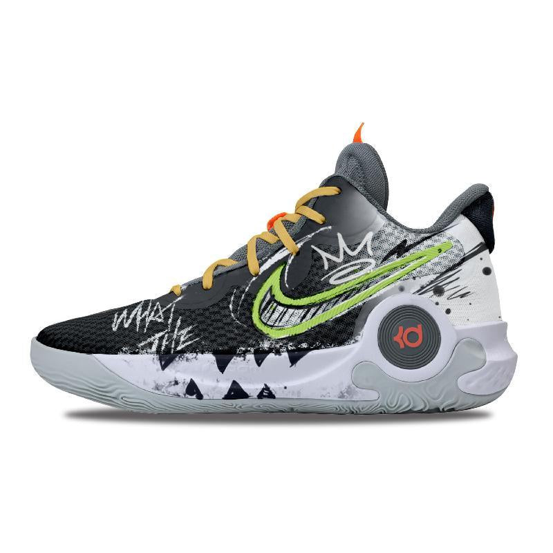 Custom SWAGGY KD Trey 5 IX Gray/Black/Green – hand-painted custom sneakers | DiySneakers