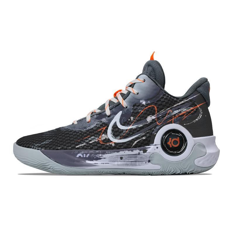 Custom Dawn Frontline style KD Trey 5 IX Black/Gray/Orange – hand-painted custom sneakers | DiySneakers