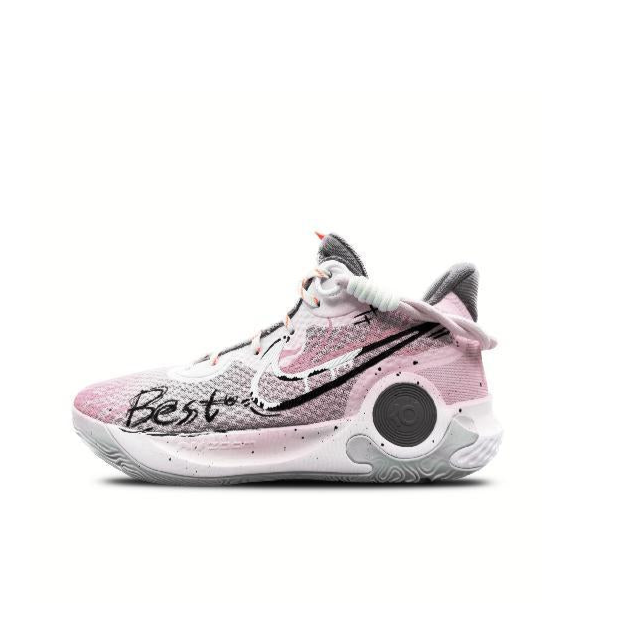 Custom Pink and shiny swallowtail for both and KD Trey 5 IX Pink – hand-painted custom sneakers | DiySneakers