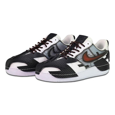 Custom Mecha Transforming Warrior Air Force 1 Black/white/gray – custom sneakers view 2 | DiySneakers