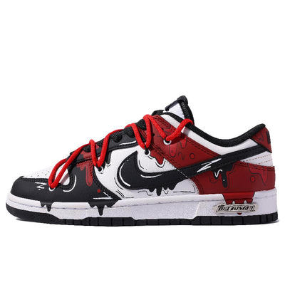 Custom black and red fluid S-BOX Dunk – custom sneakers view 2 | DiySneakers