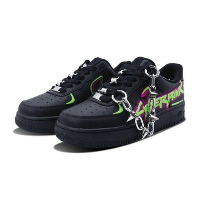 Custom Neon Doomsday Air Force 1 Black – custom sneakers view 2 | DiySneakers